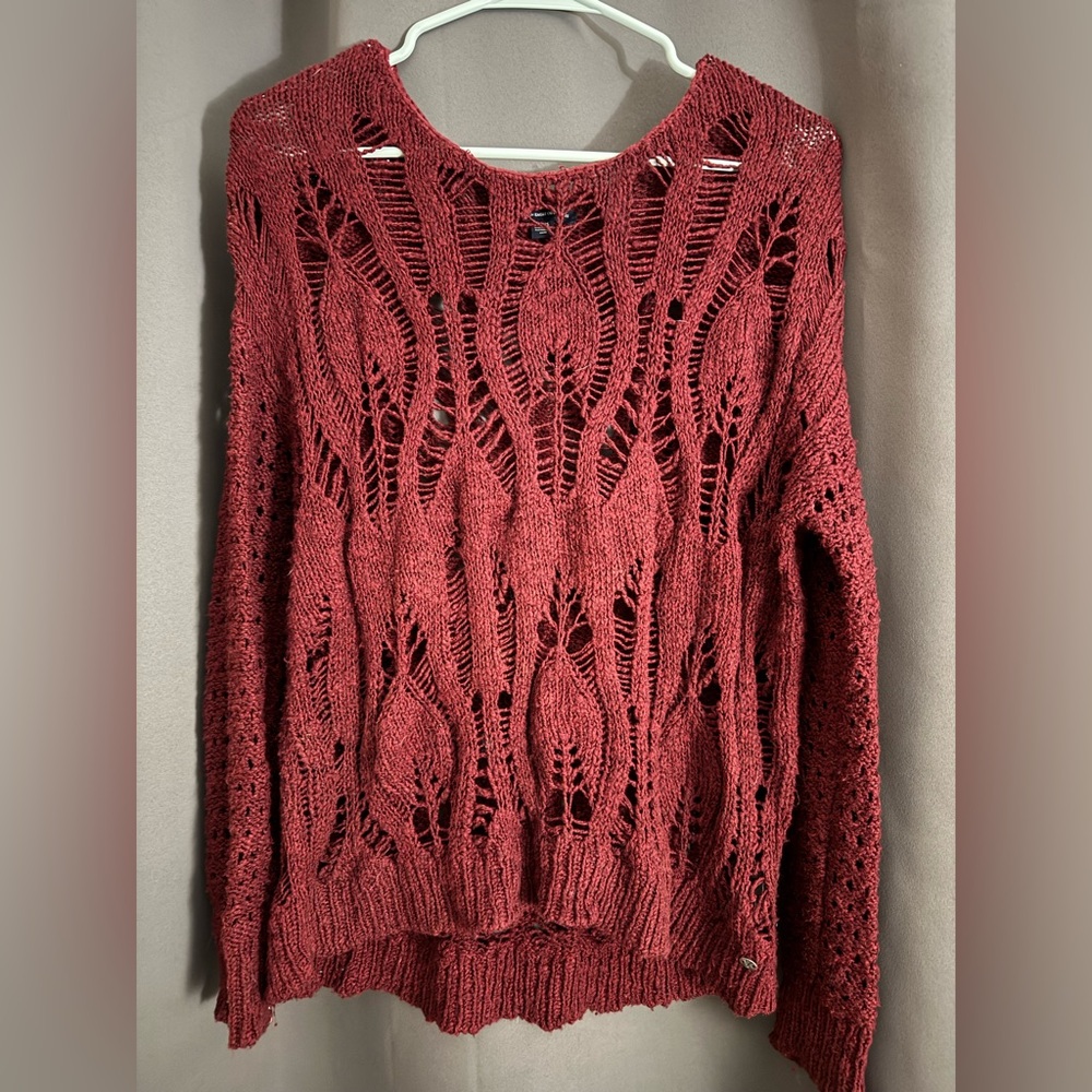 American Eagle Knit Sweater - Maroon